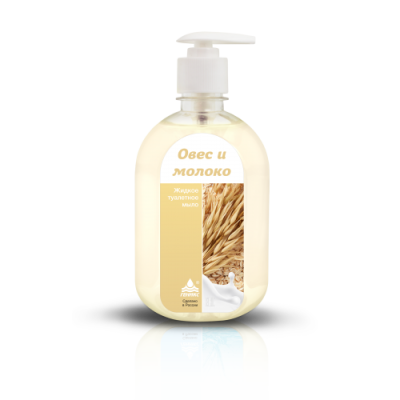 Жидкое мыло Ника Овес и Молоко, 500 мл. флакон дозатор в Москве