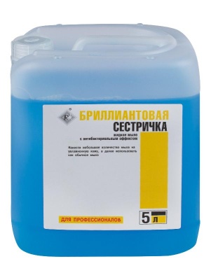 Жидкое мыло антибактериальное Бриллиантовая Сестричка 5л 