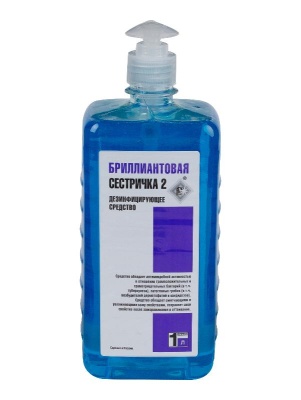 Жидкое мыло антибактериальное Бриллиантовая Сестричка-2, 1 л. флакон дозатор 